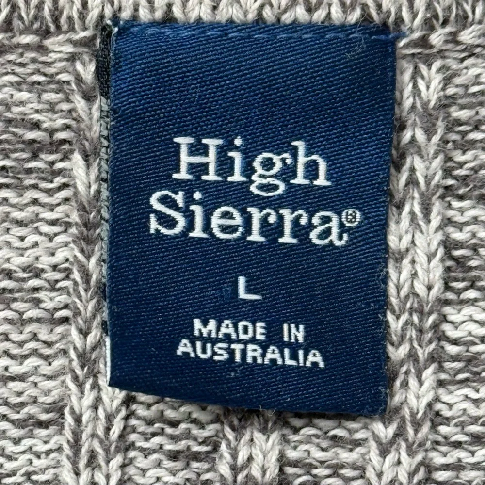 High Sierra Women's Long Sleeve Cable Knit Turtleneck Sweater, Brown/White, Sz L - Picture 3 of 5